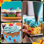 SANNIX 450pcs Back To School Cupcake Liners Baking Cups Cupcake Wrappers - Image 7