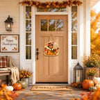 Thanksgiving Decorations - Turkey Pumpkin Wooden Sign for Front Door - Image 5