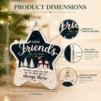Best Friend Christmas Ornament, Friendship Ornament with Inspirational Quote, Friends Ornament for Christmas Tree, for Friends Women, Friendship Keepsake - Image 4