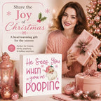 Pink Christmas Decor, Pink Christmas Bathroom Decor, Funny Santa Gift Decorations, Wooden Box Sign for Home Farmhouse Office Living Room Table Shelf Tiered Desk Bathroom Decor - Image 5