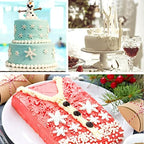Christmas Silicone Molds Snowflake Molds Mini Xmas Fondant Chocolate Candy Cake Molds Christmas Snowman Tree Snowflake Holly Leaves Santa Claus Baking Molds for Xmas New Year Party Cake Decor - Image 3