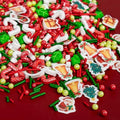 Edible Christmas Sprinkles for Cake Decorating,Red Green White Sprinkle by Sugarzy