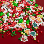 Edible Christmas Sprinkles for Cake Decorating,Red Green White Sprinkle by Sugarzy