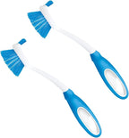 Dish Brush Scrubber for Kitchen, 2 Pack, by LOLA, Has Stiff Bristles & Food by LolaProducts