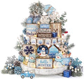 Shellwei 23 Pcs Christmas Tiered Tray Decor Set, Blue Snowman Wood Signs by Shellwei