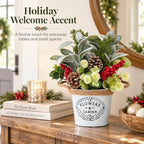 Christmas Table Decor with Metal Pot, Winter Xmas Centerpieces for Tables - Image 5