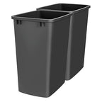 Rev-A-Shelf 2-Pack 35 Quart Polymer Replacement Trash Bin, Recycle Waste by Rev-A-Shelf