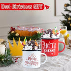 2 PCS Christmas Hot Cocoa Tiered Tray Mug Decor Set with Faux Whipped - Image 5