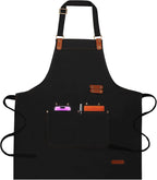 Chef Aprons for Women Men with Pockets, Oil-Repellent & Water-Resistant by Unknown