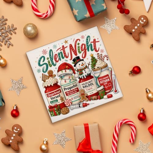 Silent Night Christmas Decor, Funny Medical Christmas Decorations - Image 4