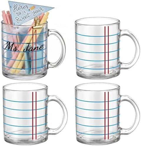 Tioncy 4 Pcs Teacher Coffee Mugs Back to School Teacher Appreciation Gifts by Tioncy