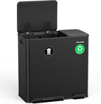 Lovewind Dual Trash Can, 14 + 6 Gallon Garbage Can by LOVEWIND