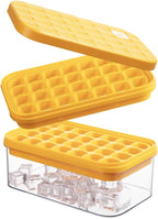 Brigii Ice Cube Tray with Lid&Bin, Ice Cube Mold with 56 Cubes, Stackable Ice by Brigii