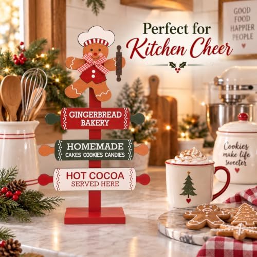 Gingerbread Kitchen Decor Christmas Hot Cocoa Bar Table Sign - Image 2