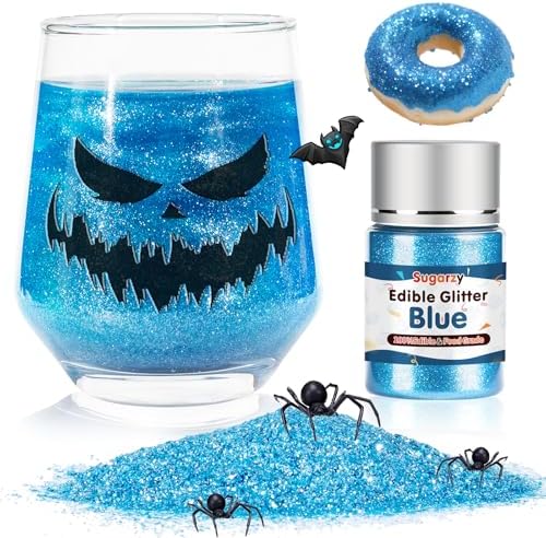 Edible Blue Glitter for Drinks,Food Grade10g Spray,Luster Dust for Cocktail by Sugarzy