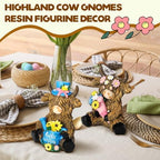 2 Pack Spring Highland Cow Figurine Decor, Spring Table Decor - Image 6