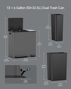 Lovewind Dual Trash and Recycling Bins - Image 2