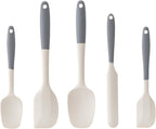 Silicone Spatula Set, 5 Piece Food Grade Rubber Spatulas by Hoewina