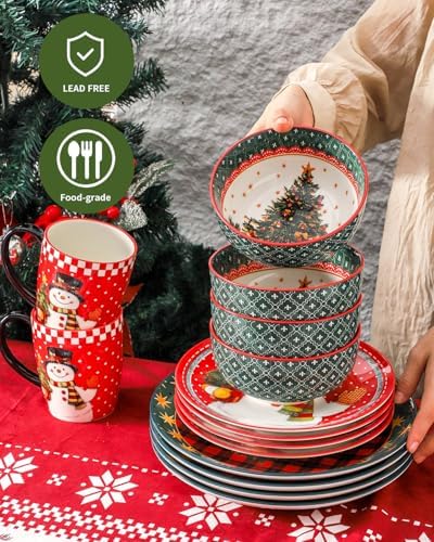 HASENSE Christmas Coffee Mugs Set of 6, 16oz Cups with Snowman Pattern - Image 7