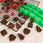Christmas Silicone Molds Christmas Chocolate Mold Candy Molds for Baking Sweet Treats,Cake Xmas Gift Handmade Soap Candles with Shape of Christmas Tree Santa Head for Christmas Party, Home Baking - Image 4