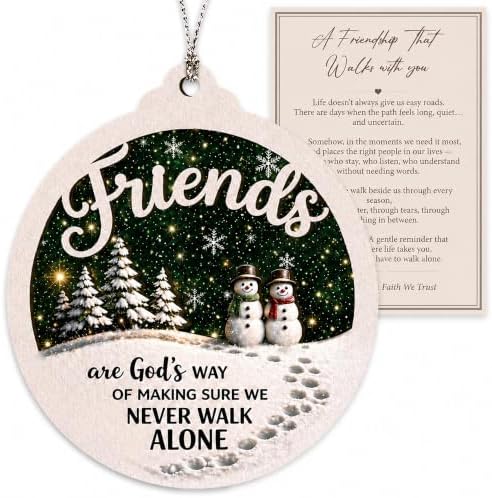 Friend Ornament 2026, Ornaments for Friends Women Friendship Ornament, Bestie, Friendship Christmas Ornaments Decorations Sentimental Gift Xmas Decor by Rusaten