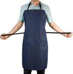 VWELL Waterproof Rubber Vinyl Apron W/ 2 Pockets - Image 2