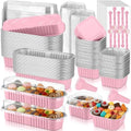 LemonRoad 120 Sets Pink Mini Loaf Pan with Lids and Spoons by Unknown
