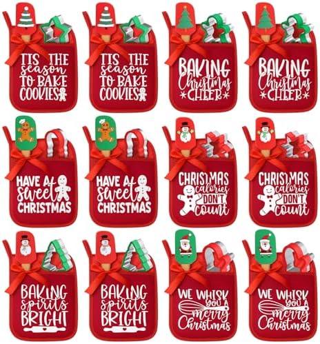 Qinyoung 36 Pcs Christmas Pot Holders Baking Kit Baking Gifts for Xmas by Qinyoung