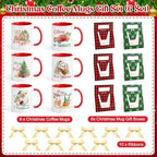 LemonRoad 6 Sets Christmas Coffee Mugs with Mug Boxes 12 oz - Image 2