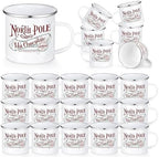 Yaomiao 50 Pcs North Pole Christmas Coffee Mugs, Stainless Steel, Enamel by Yaomiao