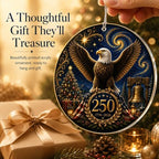 Christmas Decorations - Christmas Ornaments - 250 Anniversary USA Merchandise - Christmas Ornament 2026 – Christmas Decoration for Home, Stocking Stuffers - Gifts for Family Mom Dad Friends Coworker - Image 2