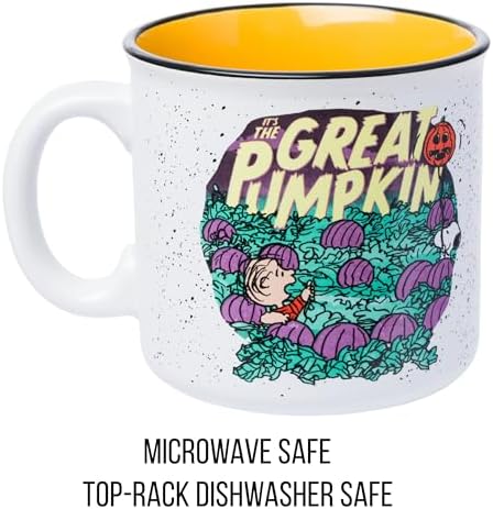 Silver Buffalo Peanuts Great Pumpkin Snoopy Quote, Ceramic Camper Mug, 20oz - Image 3