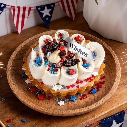 Red White and Blue Sprinkles for Cake Decorating, Patriotic 4th of July Sprinkles with Star Nonpareils Jimmies Sanding Sugar for Ice Cream Brownie Cupcake Cookie Baking - Image 3