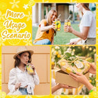 Vesici 6 Set Lemon Glasses with Lid Straw and Stopper, Lemon Gifts - Image 7