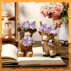 2 Pcs Resin Highland Cow Figurines Decor, Lilacs Theme - Image 5