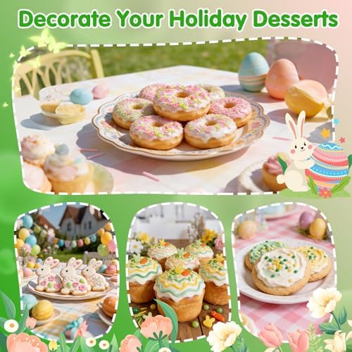 Edible Sprinkles for Cake Decorations,Pink White Pearls and Jimmies,Heart and Flowers,Bright Green Balloons Sprinkle Mix,Spring Candy Sprinkles for Cakes,Cupcakes,Dessert Tables & Party Favors,Food Grade Sugar Decorating for Brunch,Wedding Birthday & S... - Image 4
