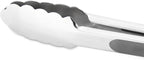 Premium 304 Stainless Steel Tongs Set – 12" Grill Tongs & 9" Cooking Tongs - Image 2