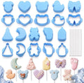 10 Pcs Baby Shower Cake Pop Molds Set with 100 Sticks by Yiyiring