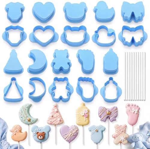 10 Pcs Baby Shower Cake Pop Molds Set with 100 Sticks by Yiyiring