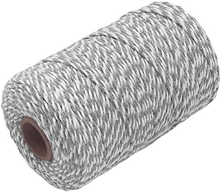 Tenn Well 656ft 2mm Grey White Striped Cotton Bakers Twine for Baking - Image 4