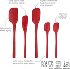 Tovolo Flex Core 5 Piece Silicone Spatula Set Heat Resistant All Silicone - Image 5