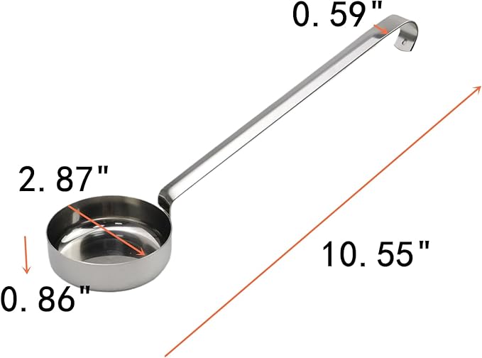 10.55" Stainless steel 201 Pizza Sauce spoon Kitchen Ladles - Image 2