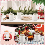 Baderke Christmas Mugs Set of 6 Ceramic White Sweater Design 13.5 oz - Image 5