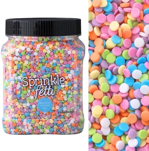 Sweets Indeed Bulk Rainbow Confetti Sprinkles, Circle Quins 1.2 pounds by SweetsIndeed