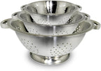 ExcelSteel Colander Set Stainless Steel | Nesting Design | Mirror Polished | by EXCELSTEEL
