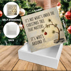 Christmas Tree Home Decor, Inspirational Quotes Christmas Wooden Sign - Image 2