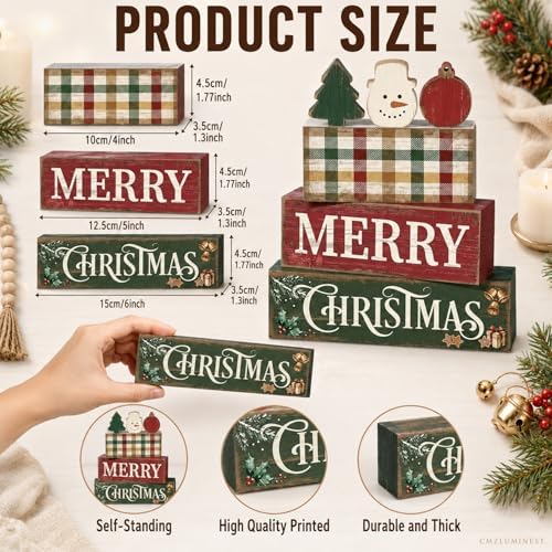 Christmas Decorations Indoor, Merry Christmas Snowman Tree Home Decor - Image 4