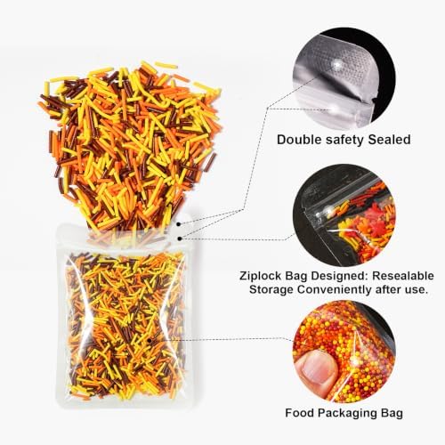 Fall Sprinkles with Autumn Leaf, Thanksgiving Sprinkles for Baking, 180g - Image 5