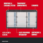 CRAFTSMAN Plastic Storage Organizer Bin System, 9 Compartment, Home Office - Image 3