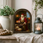 Santa Baking Arched Table Sign, Christmas Farmhouse Kitchen Decor - Image 6
